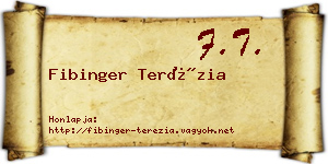 Fibinger Terézia névjegykártya